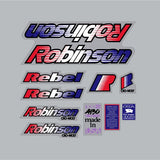 Robinson - 1992 REBEL decal set - on clear - old school bmx - Bmx Products AU