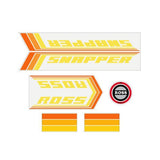 Ross - Snapper - Yellow decal set - Old School BMX - Bmx Products AU