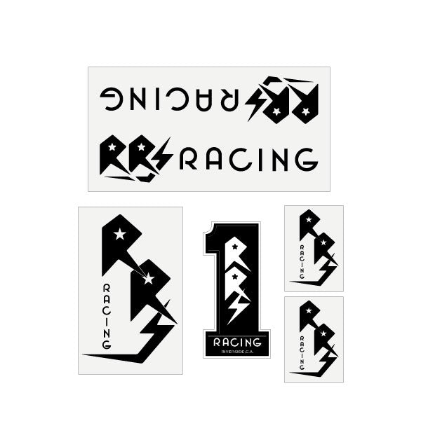 RRS - Gen1 - BLACK on clear decal set - Old school bmx - Bmx Products AU