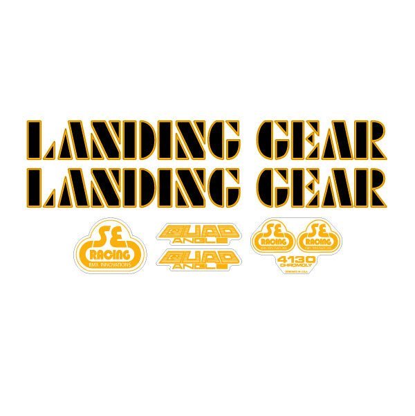 SE Racing - 2016 Quadangle decal set in BLACK/GOLD - Old school bmx - Bmx Products AU