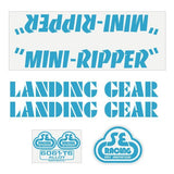 SE Racing - 80'S Mini Ripper decal set in baby blue - Old school bmx - Bmx Products AU