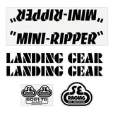 SE Racing - 80'S Mini Ripper decal set in black - Old school bmx - Bmx Products AU