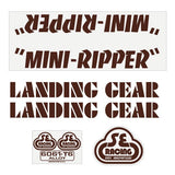 SE Racing - 80'S Mini Ripper decal set in brown - Old school bmx - Bmx Products AU