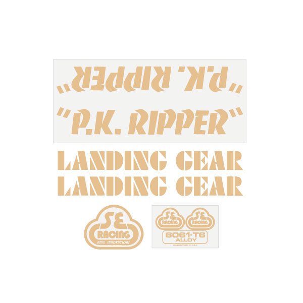 SE Racing - 80'S PK Ripper decal set in tan - Old school bmx - Bmx Products AU