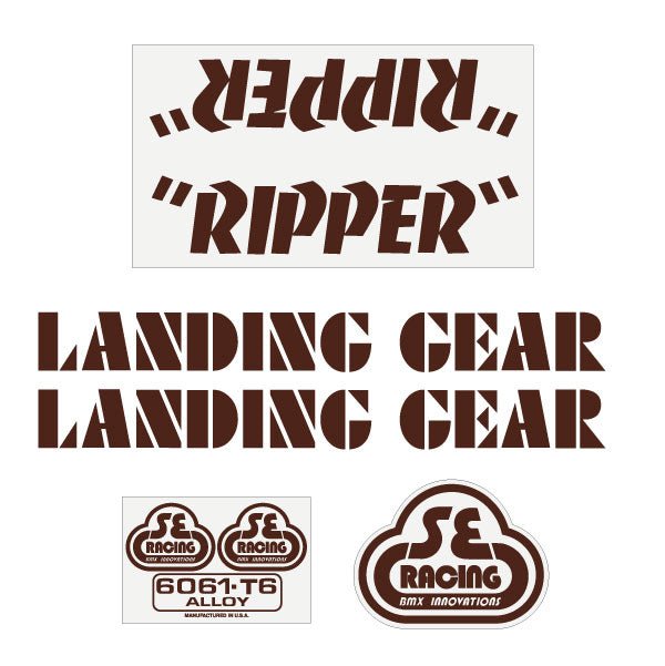 SE Racing - 80'S Ripper decal set in brown - Old school bmx - Bmx Products AU