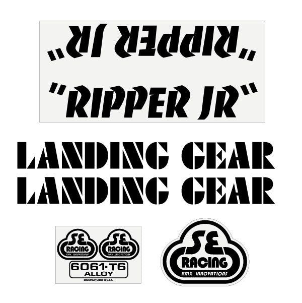 SE Racing - 80'S Ripper JR decal set in black - Old school bmx - Bmx Products AU
