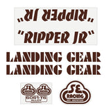 SE Racing - 80'S Ripper JR decal set in brown - Old school bmx - Bmx Products AU