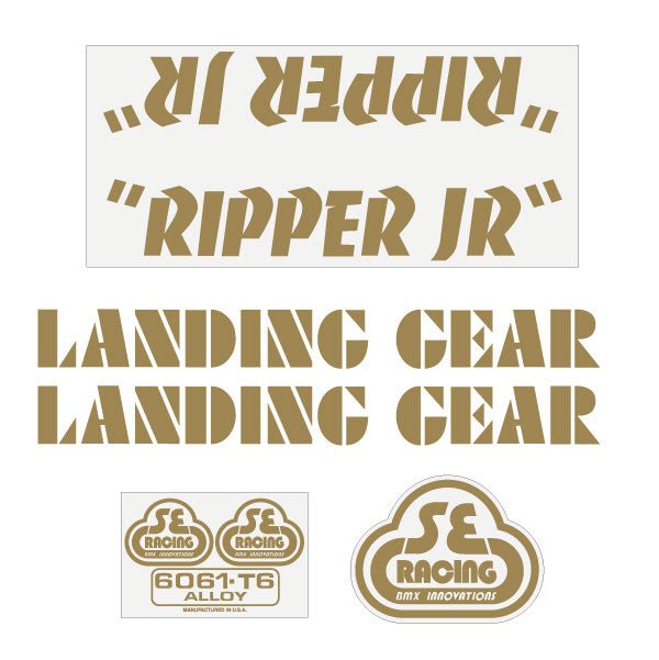 SE Racing - 80'S Ripper JR decal set in gold - Old school bmx - Bmx Products AU