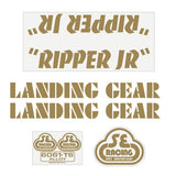 SE Racing - 80'S Ripper JR decal set in gold - Old school bmx - Bmx Products AU