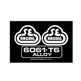 SE Racing - 80'S Seat tube decal - 6061 black reversed - Old school bmx - Bmx Products AU