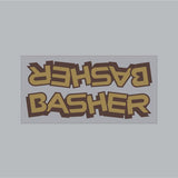 SE Racing - Basher Downtube decal in Gold with Brown shadow - Old school bmx - Bmx Products AU