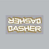 SE Racing - Basher Downtube decal in White with Gold shadow - Old school bmx - Bmx Products AU