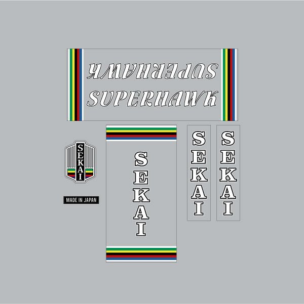 Sekai BMX - Superhawk ITALIC decal set - Old School BMX - Bmx Products AU