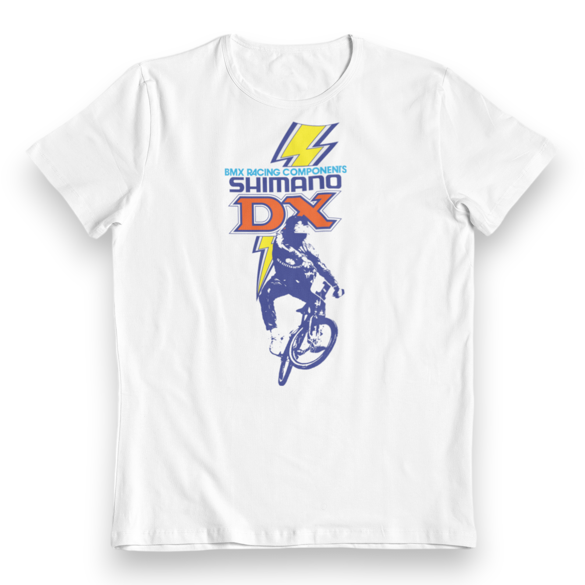 Shimano - DX White - Old school bmx Mens T-Shirt - Bmx Products AU
