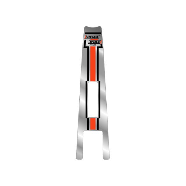 Sturmey Archer - Chopper Shifter MKII decal - on Brushed Chrome - Bmx Products AU