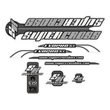 Supercross - EVO PRO XL decal set on clear - Old school bmx - Bmx Products AU