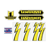 SuperSport - Harrier Lightning Bolt Yellow Black decal set - old school bmx - Bmx Products AU