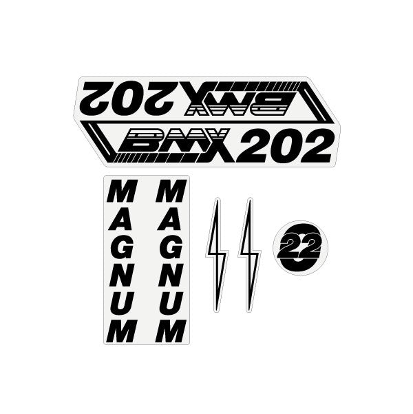 SuperSport - Magnum BMX 202 Black decal set - old school bmx - Bmx Products AU