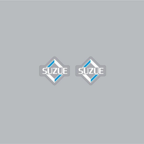 SUZUE - Diamond with blue (PAIR) hub decals for Black hubs - Old school bmx - Bmx Products AU