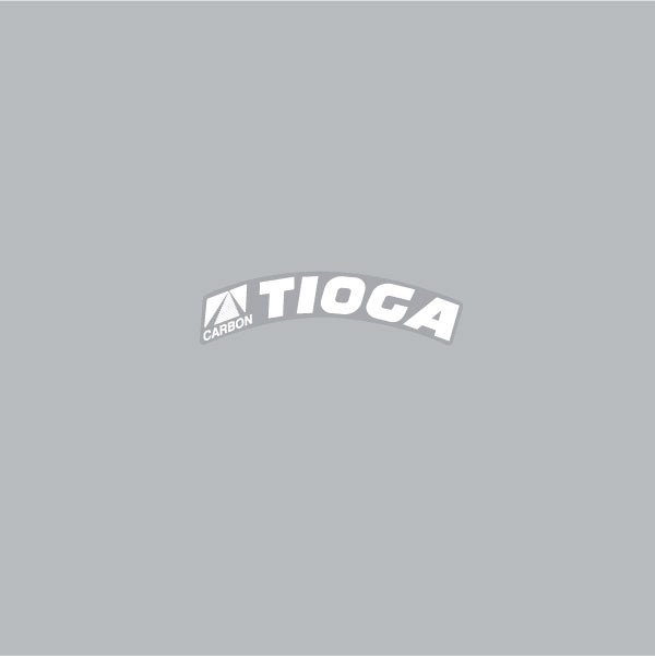 Tioga - CARBON Sprocket decal - White on clear - Bmx Products AU