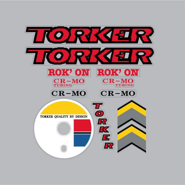 Torker - 1988 Rok' On Freestyle decal set for White frame - old school bmx - Bmx Products AU