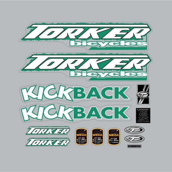 Torker - 1995 Kickback decal set - old school bmx - Bmx Products AU