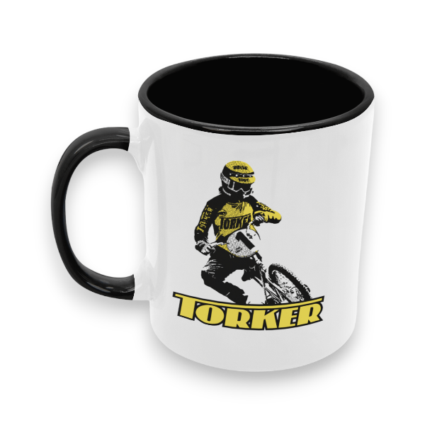 Torker - BMX Rider with Logo Coffee Mug - old school bmx - Bmx Products AU