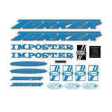 Torker - Imposter decal set - BLUE - Bmx Products AU