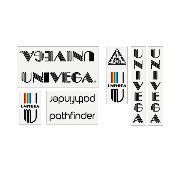 Univega - Pathfinder clear decal set - old school bmx - Bmx Products AU