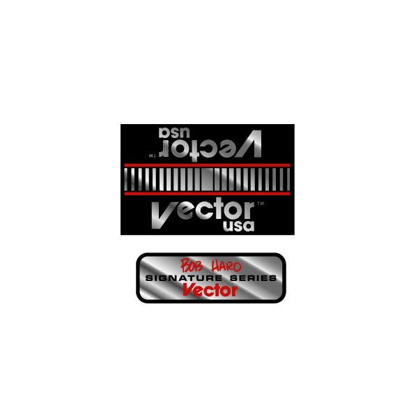 Vector - Black on chrome Bob Haro bar decals - old school bmx - Bmx Products AU