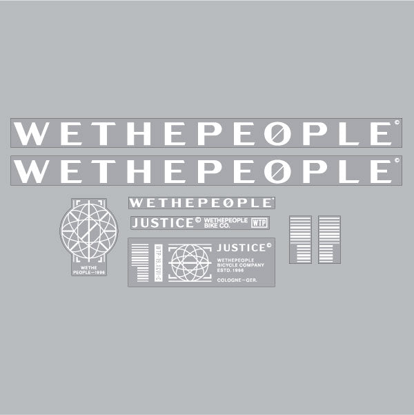 We the People - 2021 Justice Black frame decal set - Old School BMX - Bmx Products AU
