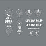We the People - Justice cresent Moon Silver & white decal set - Old School BMX - Bmx Products AU
