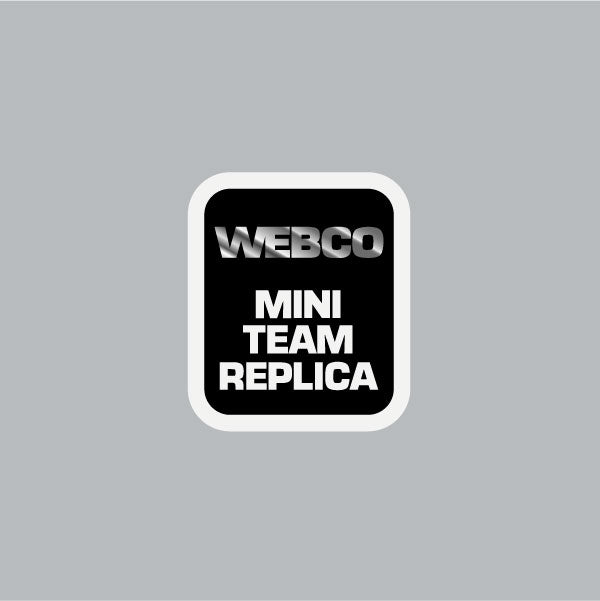 Webco - MINI TEAM REPLICA White Seat tube decal - old school bmx - Bmx Products AU