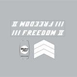 Western Flyer - Freedom II decal set on clear - old school bmx - Bmx Products AU