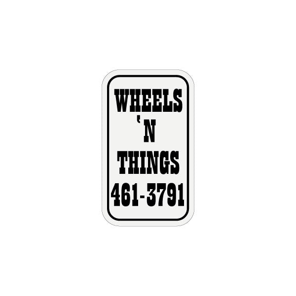 Wheels 'N Things - Black seat tube decal - old school bmx - Bmx Products AU