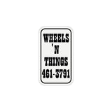 Wheels 'N Things - Black seat tube decal - old school bmx - Bmx Products AU