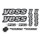 YESS - Pro Silver Bullet decal set - old school bmx - Bmx Products AU
