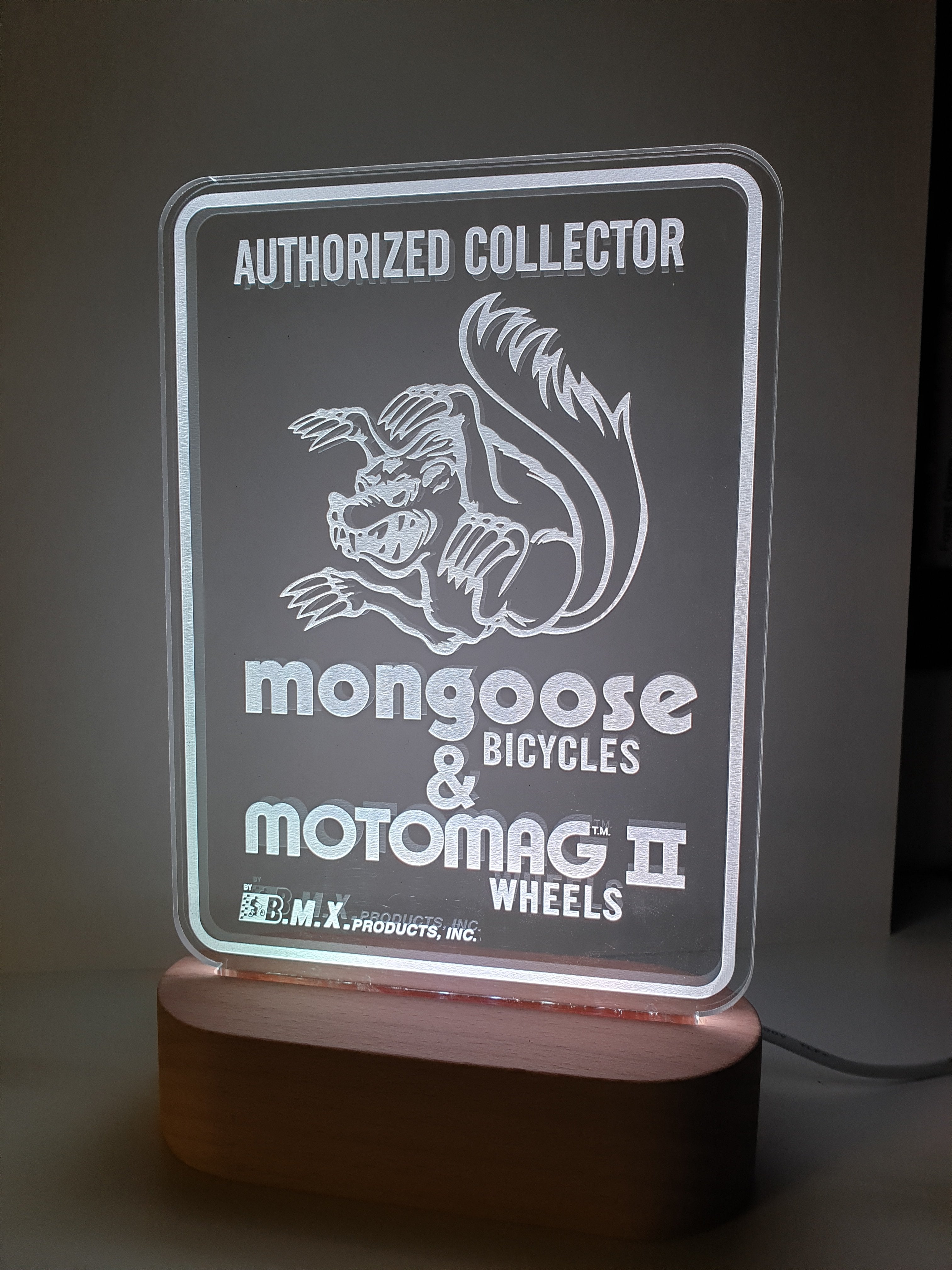 Mongoose Authorised Collector Illuminated Sign Signs