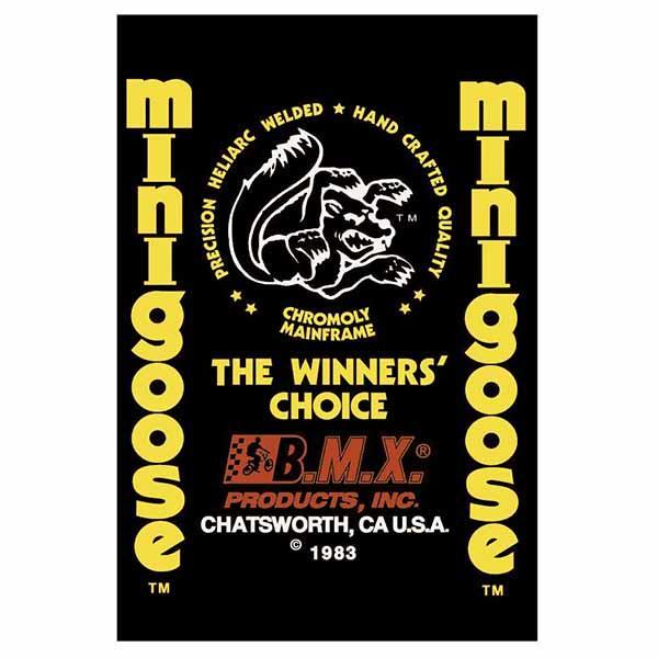 1983 Mongoose Minigoose Red Chatsworth Decal Set - Old School Bmx Decal-Set