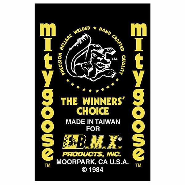 1984 Mongoose Mitygoose Yellow Taiwan Decal Set - Old School Bmx Decal-Set