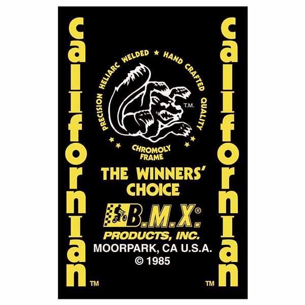1985 Mongoose Californian Yellow Decal Set - Old School Bmx Decal-Set