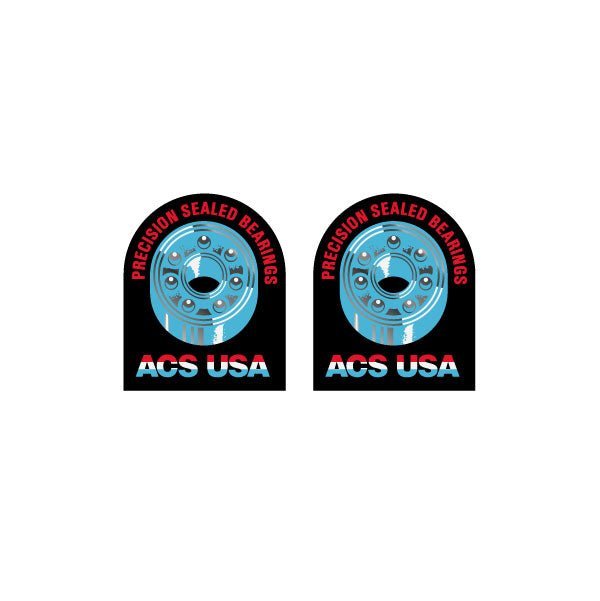 ACS - Precision Sealed bearing gen 1 hub decals - Old school bmx - Bmx Products AU