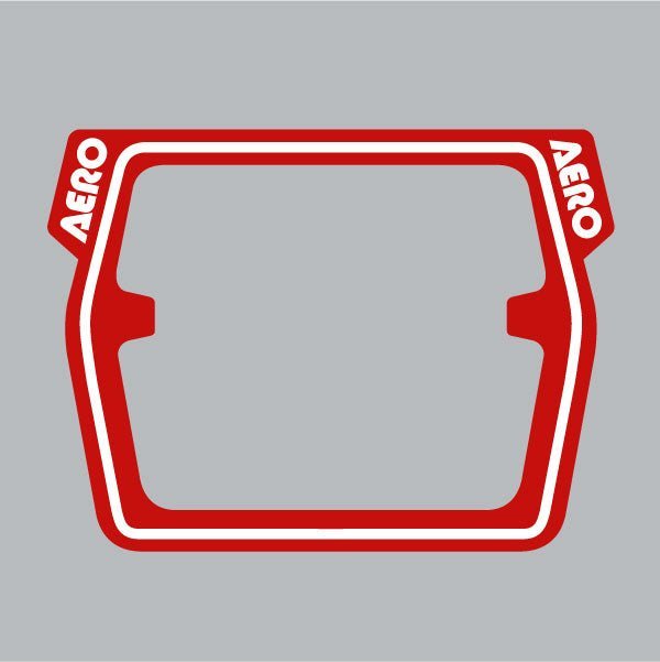 AERO - Mesh Raceplate DECAL ONLY - RED - old school bmx - Bmx Products AU