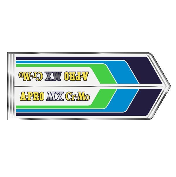 Akisu - Chrome A PRO MX Downtube decal - Old School BMX - Bmx Products AU