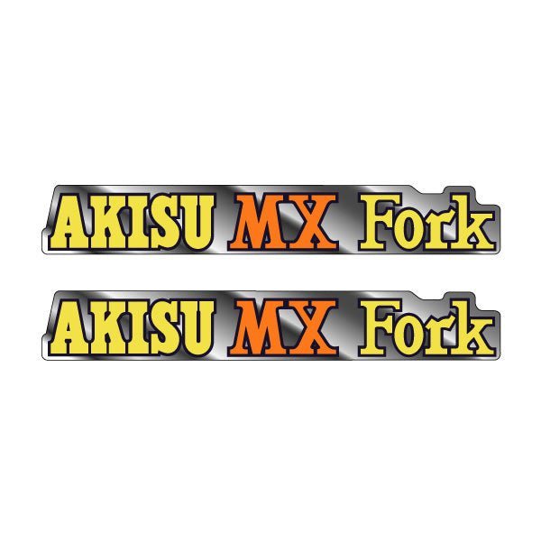 Akisu - MX Orange Fork decals - Old School BMX - Bmx Products AU