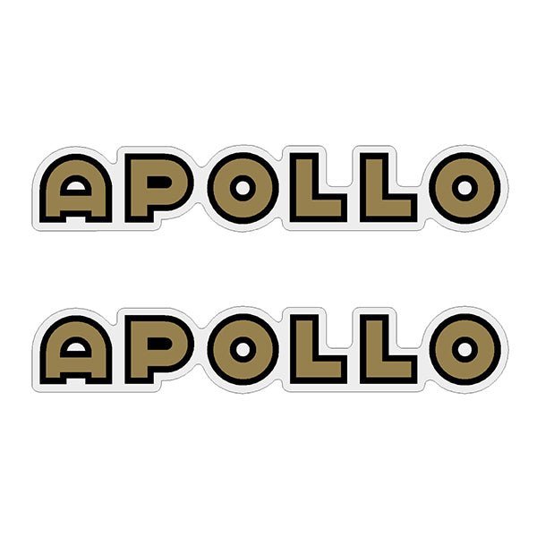 Apollo - Down tube decals gold with black outline - old school bmx - Bmx Products AU