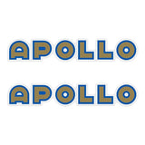 Apollo - Down tube decals gold with blue outline - old school bmx - Bmx Products AU