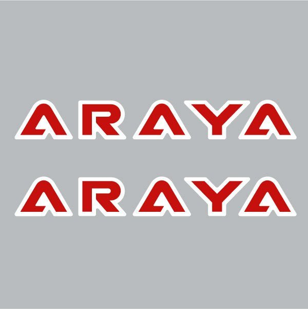 ARAYA - LETTERS - Custom - RED rim decals - Old school bmx - Bmx Products AU