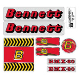 Bennett - BMX - 80 RED decal set - old school bmx - Bmx Products AU