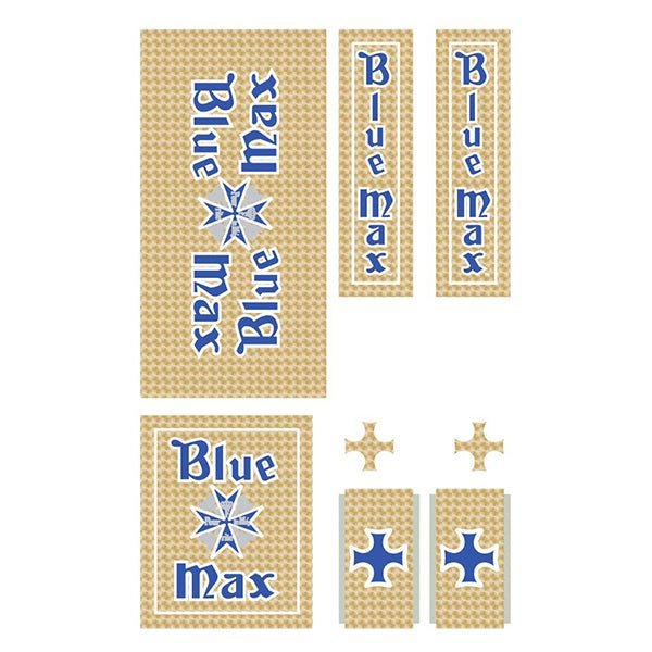 BlueMax - Gold latin prism Decal set - old school bmx - Bmx Products AU
